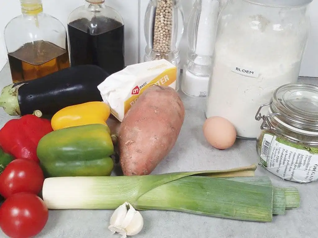 Vegetarische quiche ingrediënten