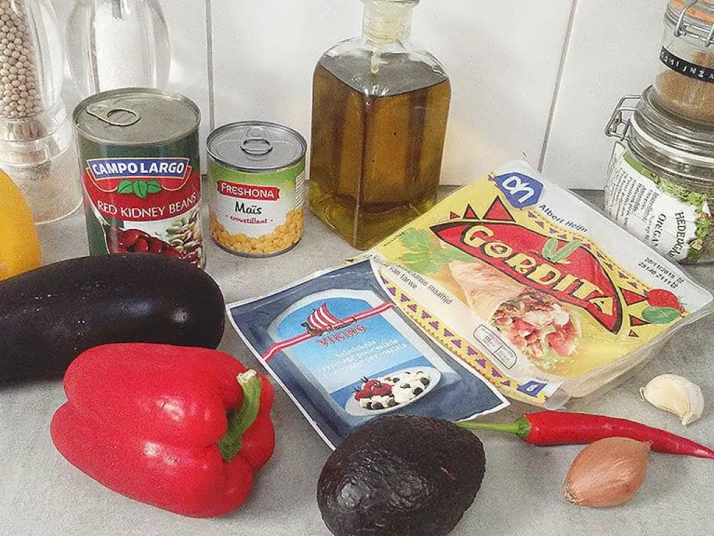 Vegetarische taco's ingrediënten