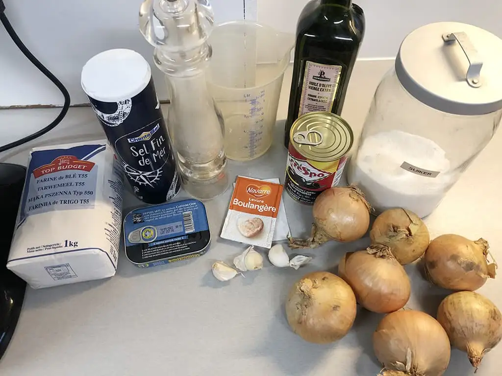 Pissaladière ingrediënten