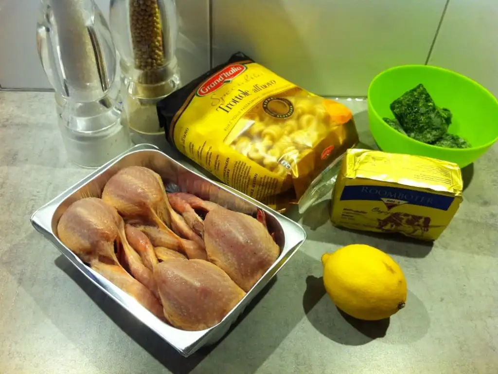 Kwartel uit de oven ingrediënten