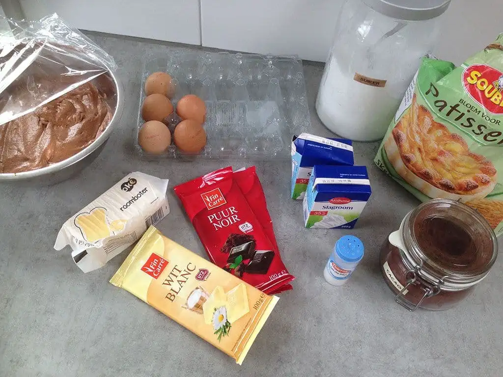 Chocolade mousse taart ingrediënten