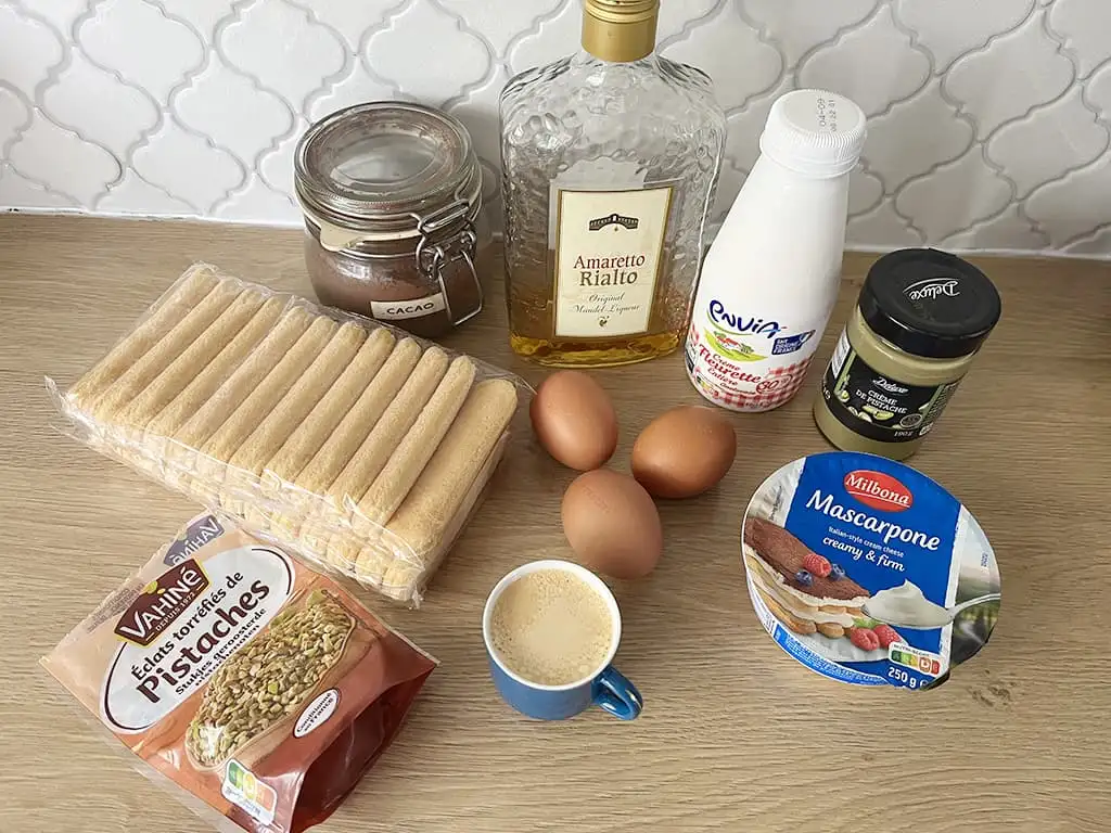 Pistache tiramisu ingrediënten