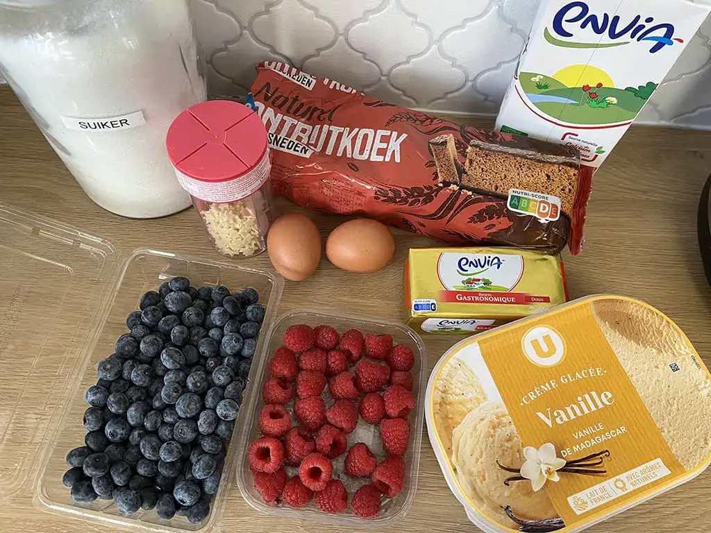 Wentelteefjes van ontbijtkoek ingrediënten