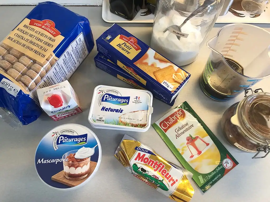 Tiramisu cheesecake ingrediënten