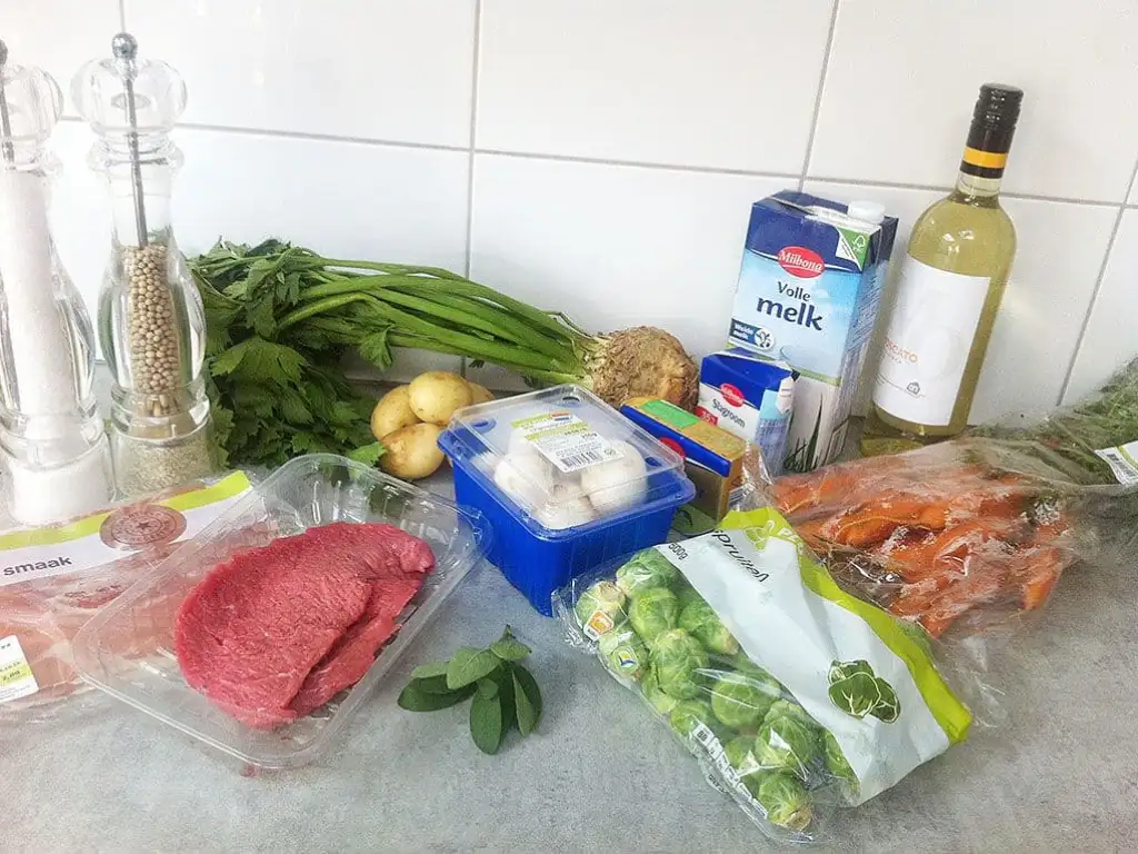 Klassieke saltimbocca met knolselderijpuree ingrediënten