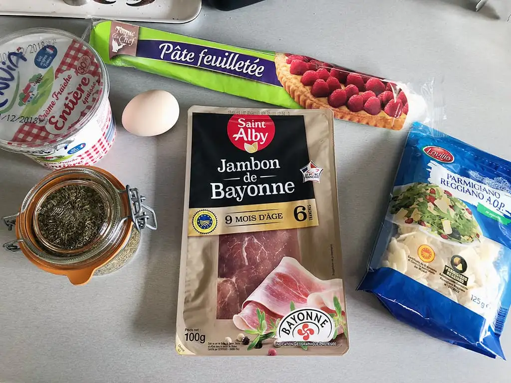 Ham en kaas rolletjes ingrediënten