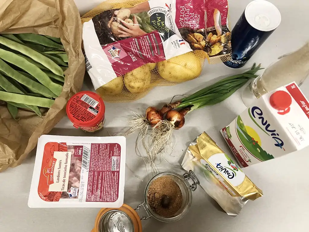 Snijbonenstamppot ingrediënten