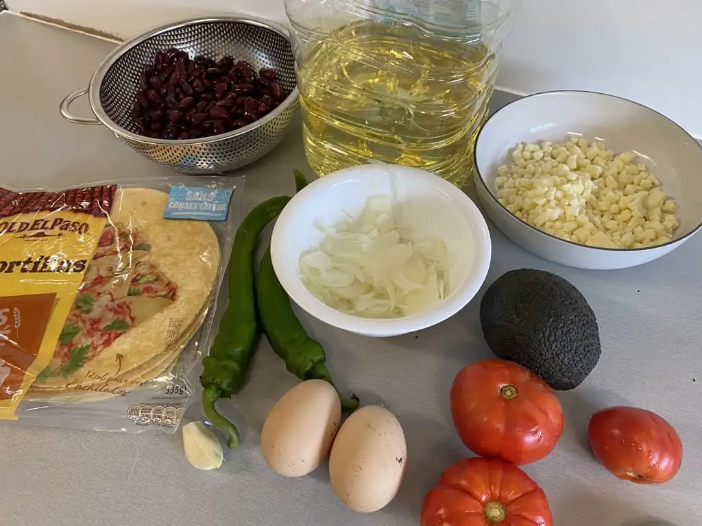 Huevos rancheros ingrediënten