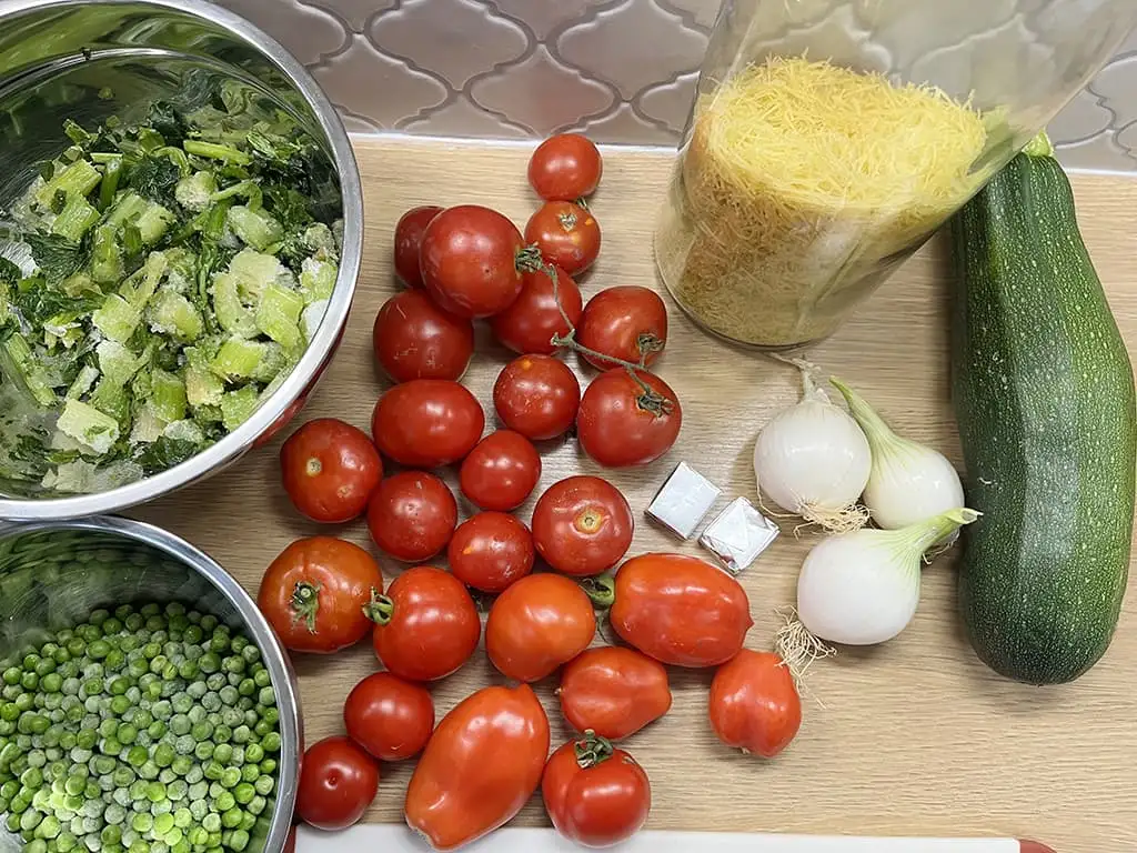 Tomaten groentesoep ingrediënten