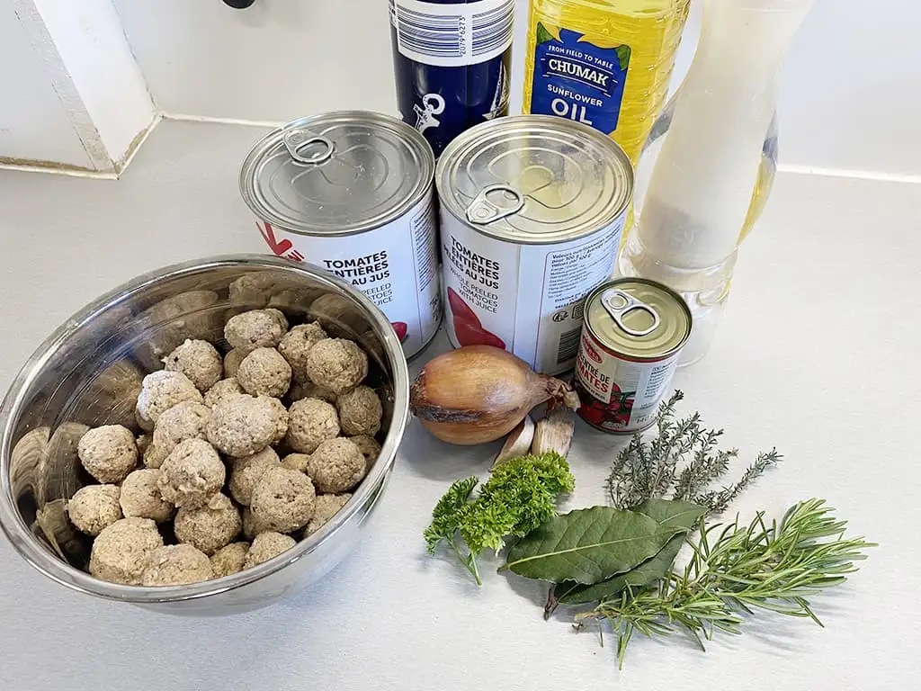 Tomatensoep met balletjes ingrediënten