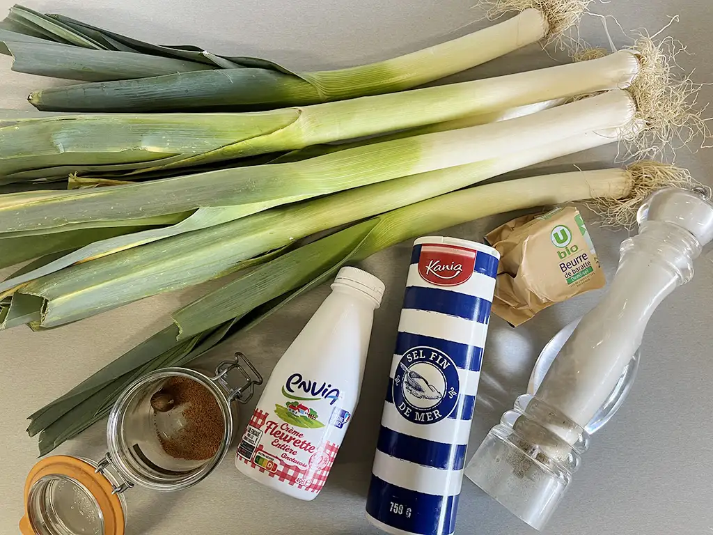 Prei à la crème ingrediënten