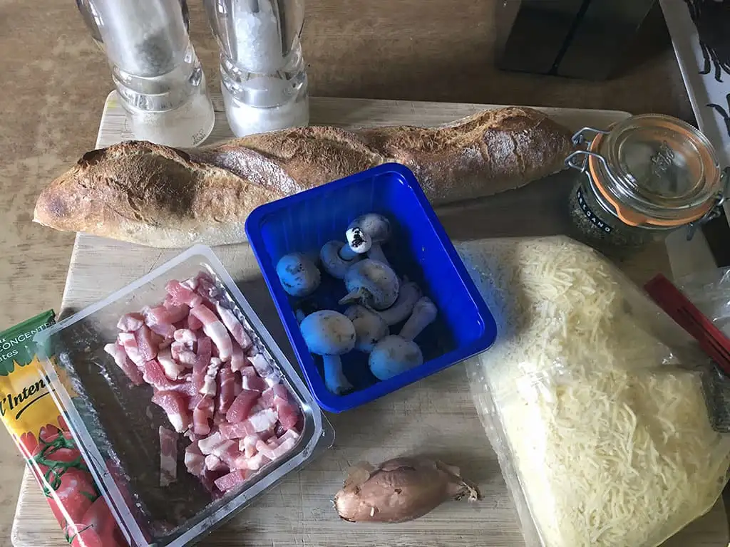 Pizza baguette ingrediënten