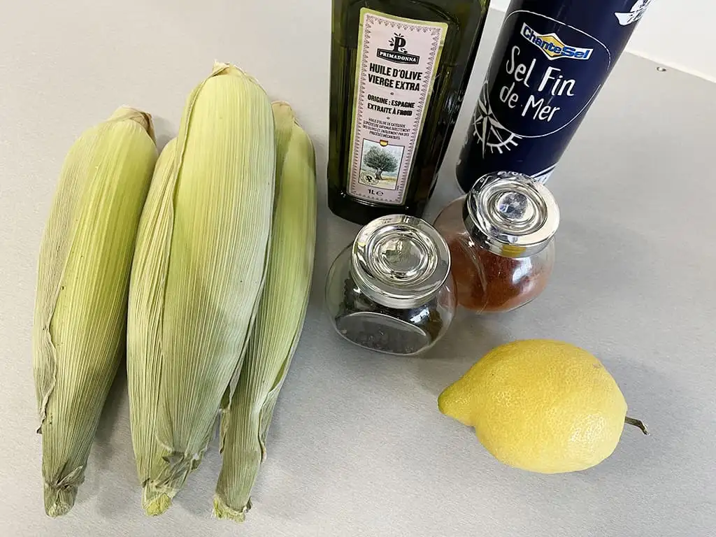 Geroosterde maïskolven ingrediënten