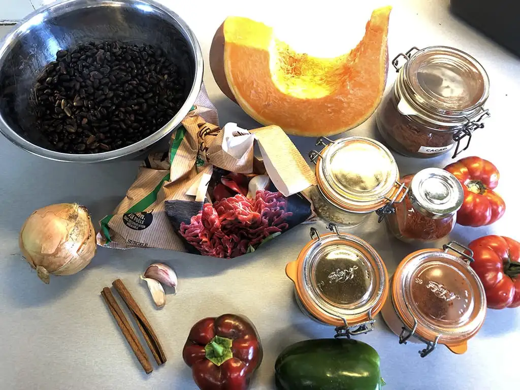 Pompoen chili ingrediënten