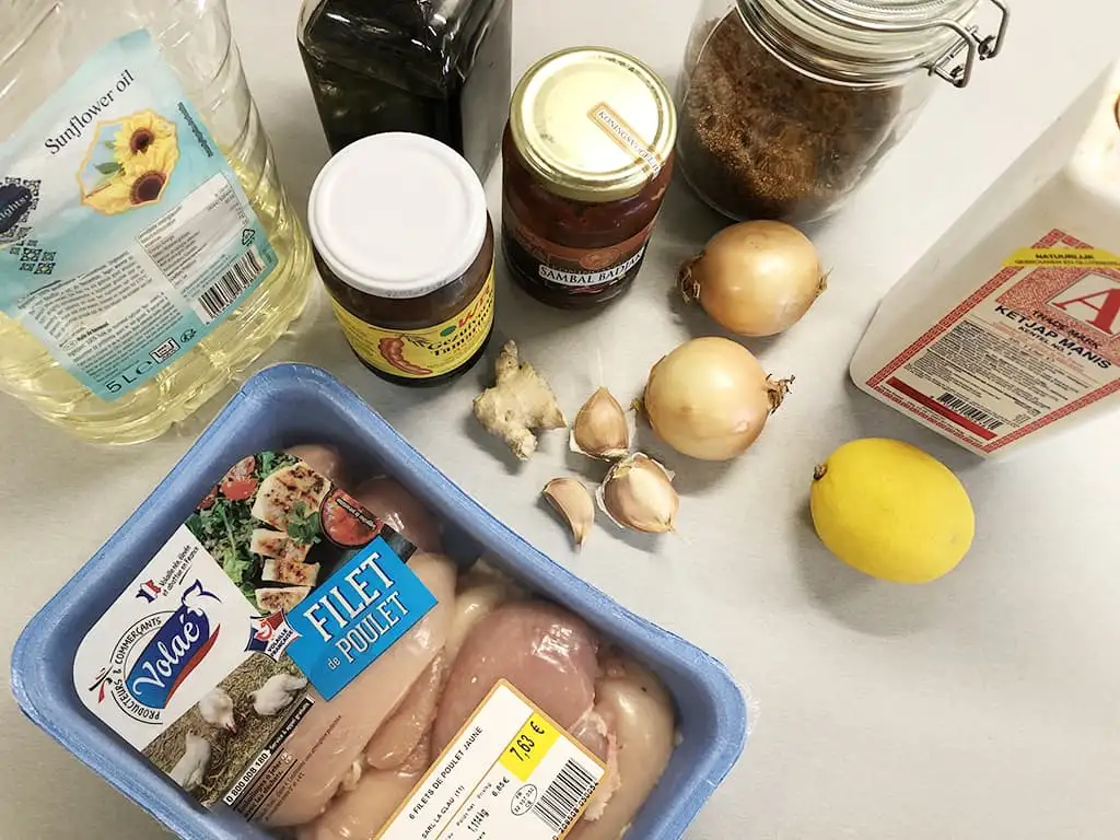 Zwarte kip ingrediënten
