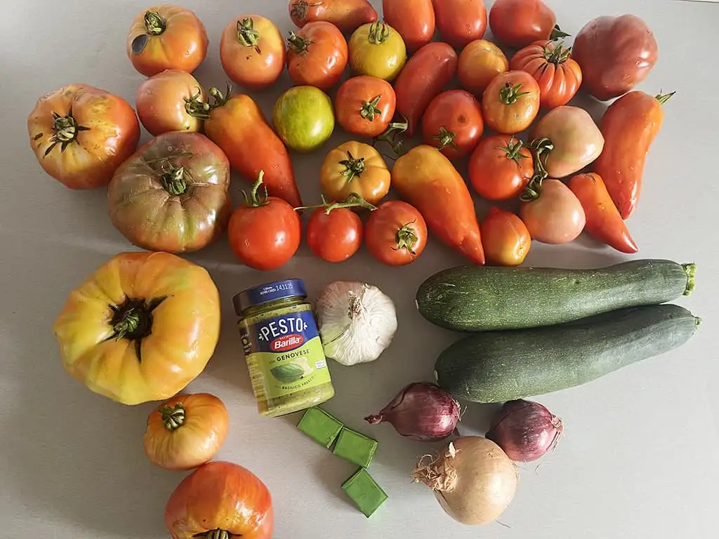 Tomaten-courgettesoep ingrediënten