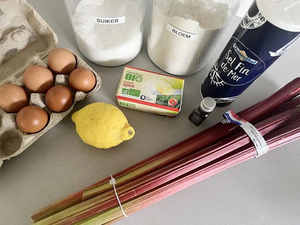 Rabarbertaart ingrediënten