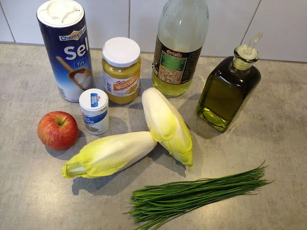 Makkelijke witlofsalade met appel ingrediënten