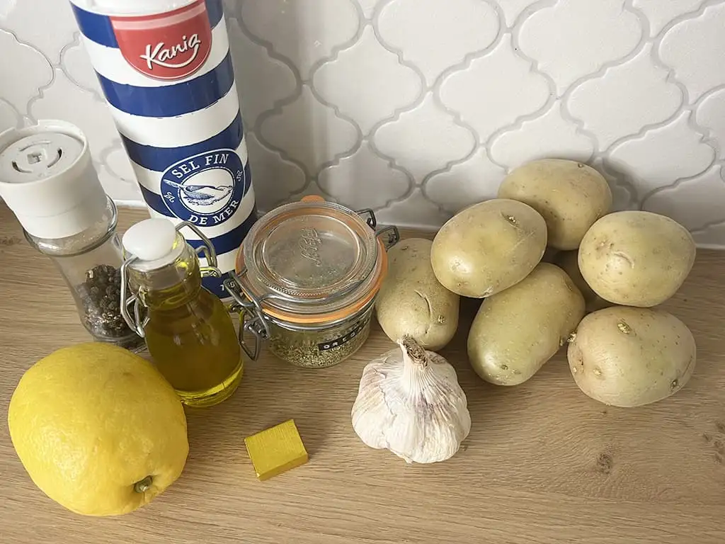 Griekse citroen aardappelen uit de oven ingrediënten