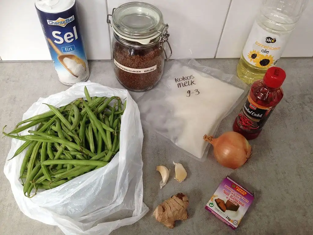 Sajoer boontjes ingrediënten