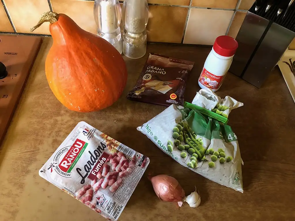Pompoen carbonara ingrediënten