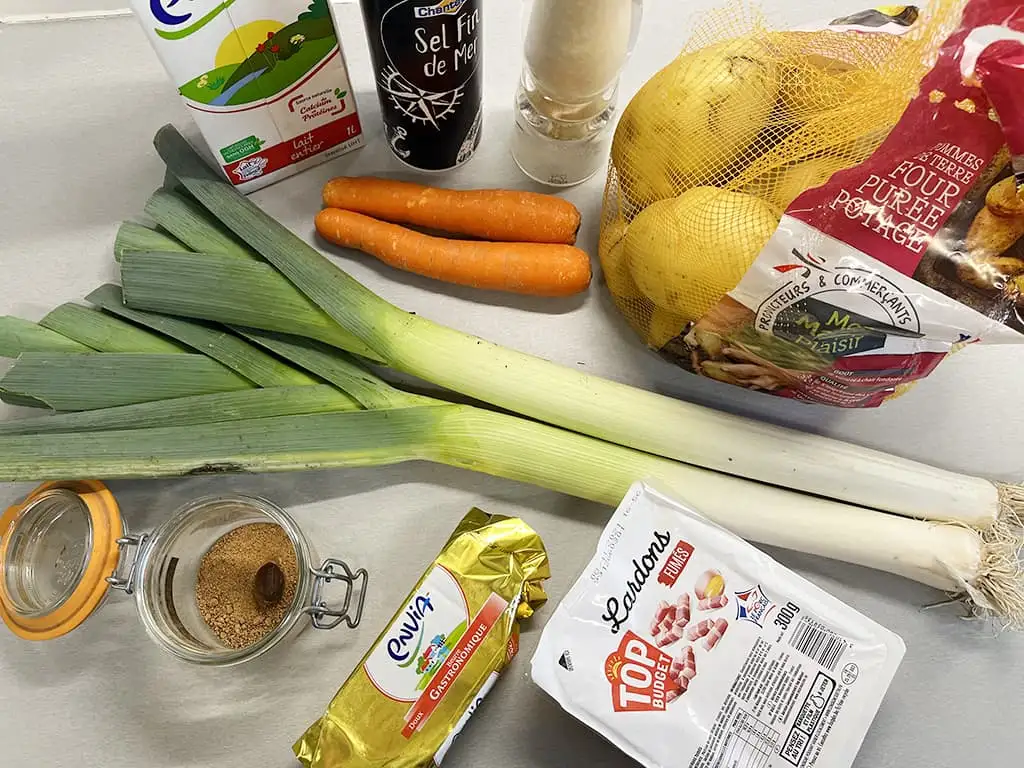 Prei stamppot met wortelen ingrediënten