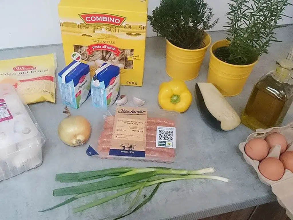 Romige champignon pasta met chipolataworstjes ingrediënten