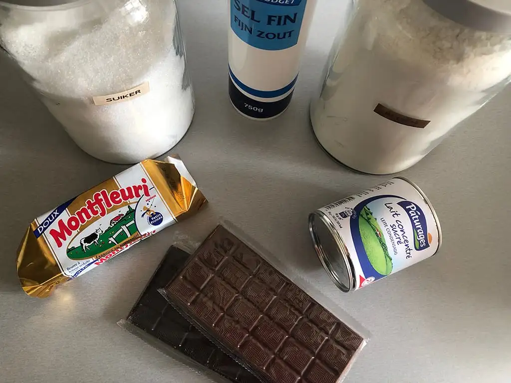Zelf Twix maken ingrediënten
