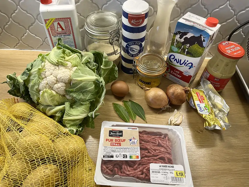 Bloemkoolstamppot met gehaktballen ingrediënten