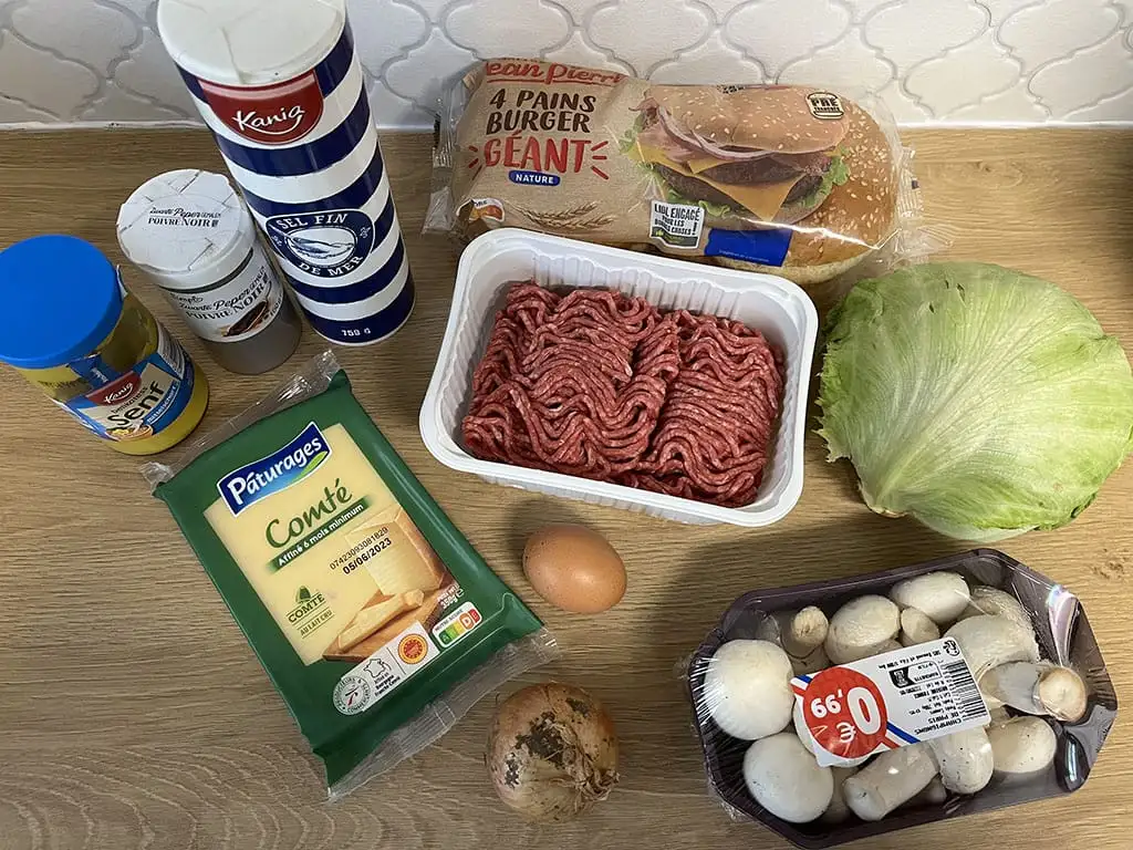 Zelf burgers gevuld met kaas maken ingrediënten