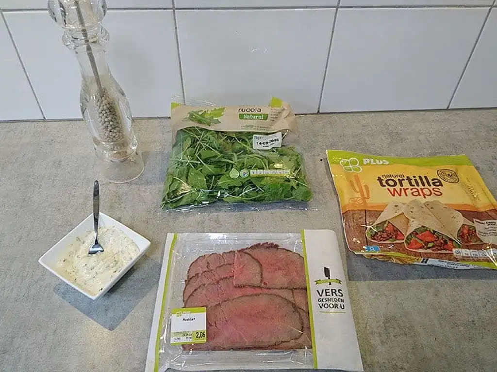 Rosbief wraps ingrediënten