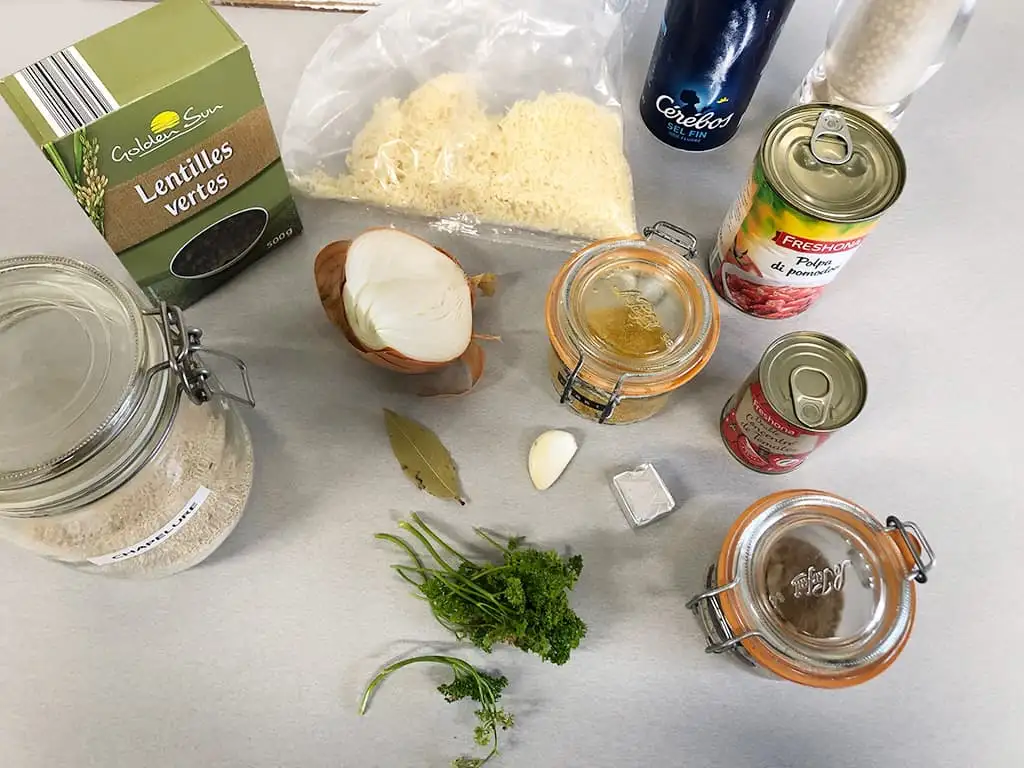 Vegetarische linzenburgers ingrediënten