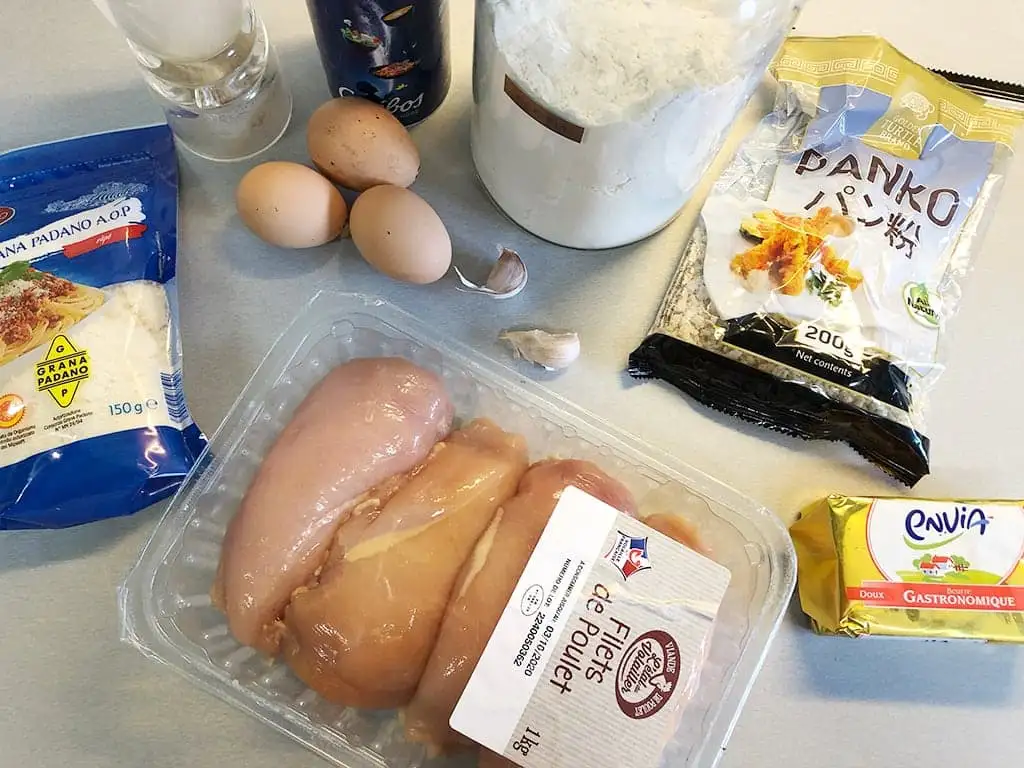 Krokante parmezaanse kip ingrediënten