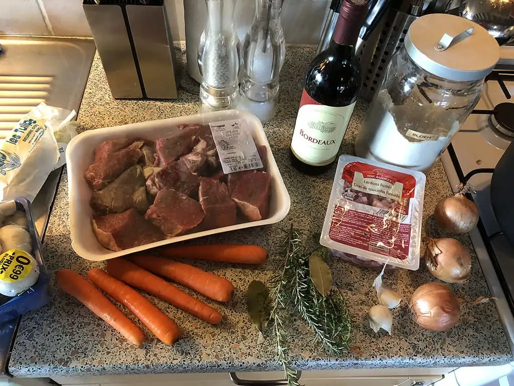 Boeuf bourguignon ingrediënten