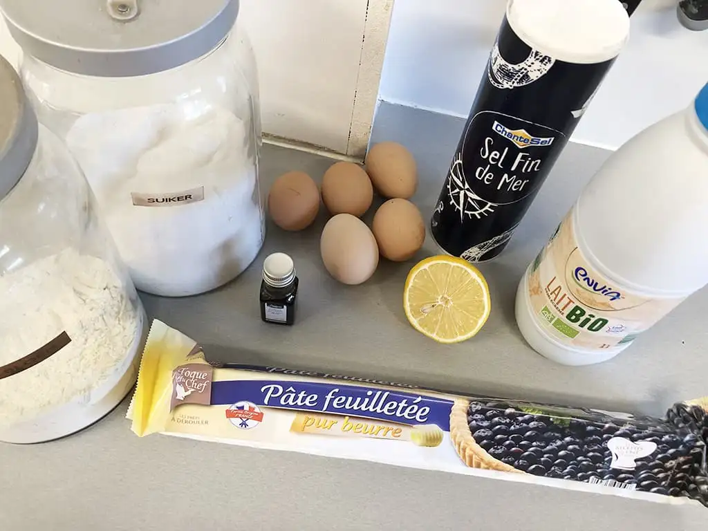 Pastéis de nata ingrediënten