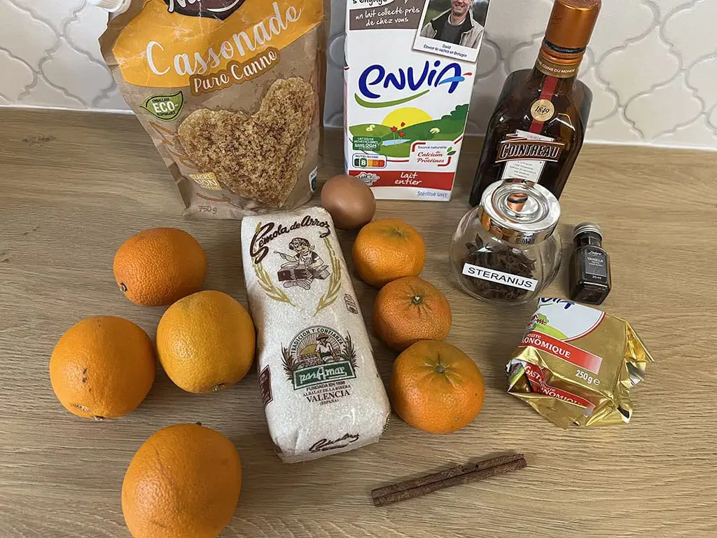 Spaanse rijstpudding ingrediënten