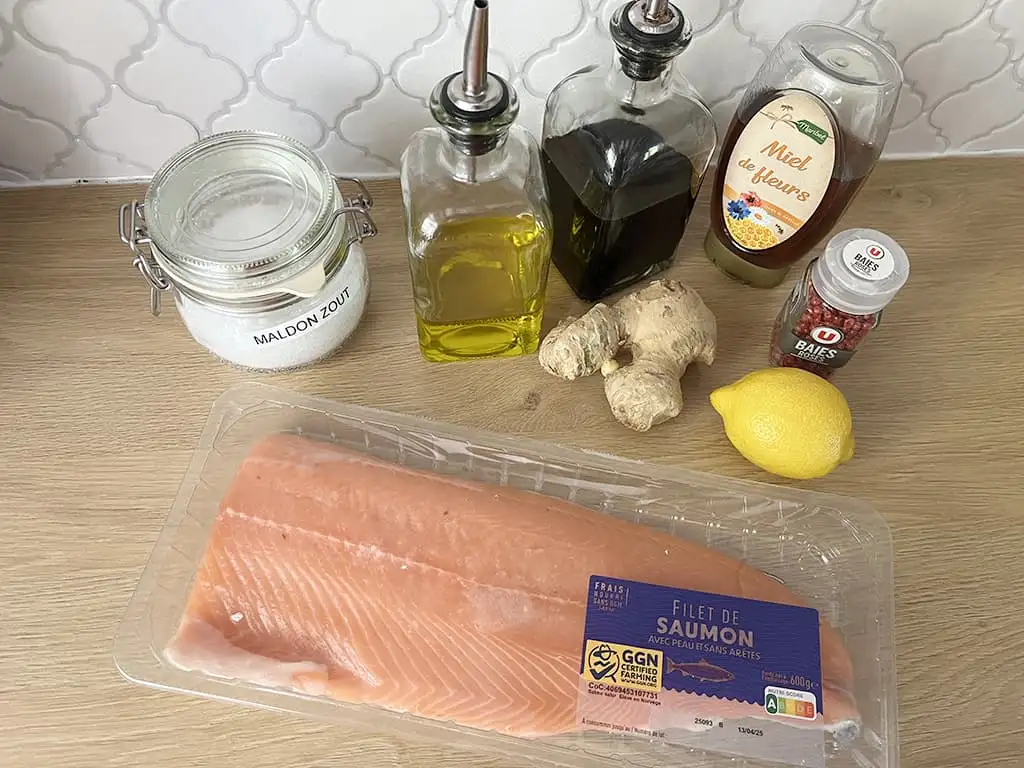Zalm van de BBQ ingrediënten