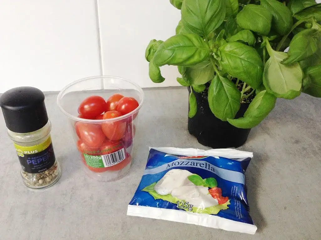 Salade caprese ingrediënten