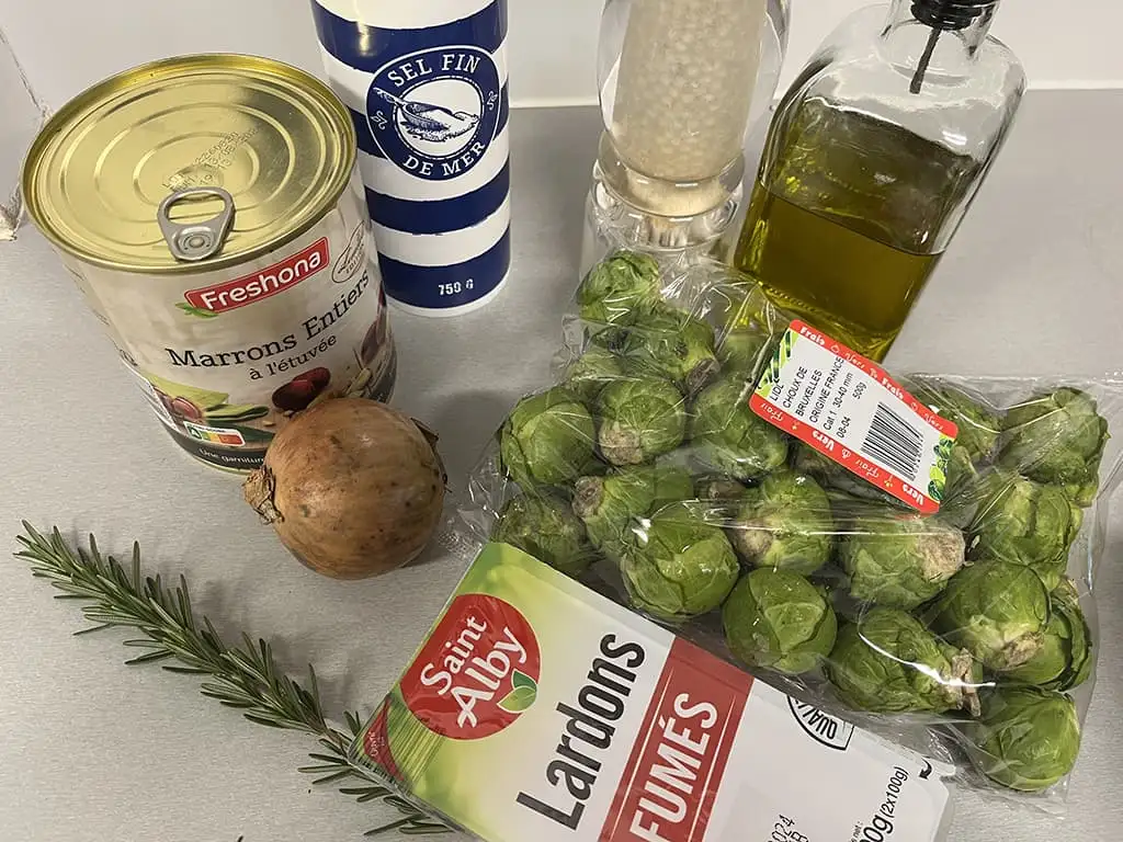 Spruitjes met kastanjes ingrediënten