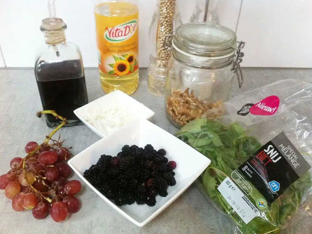 Wilde bramensalade ingrediënten