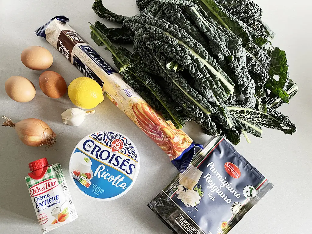 Palmkool quiche ingrediënten
