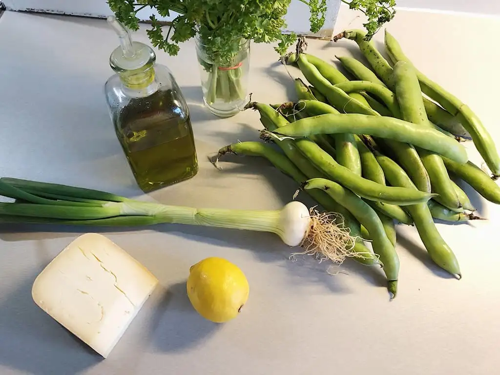 Frisse tuinbonensalade ingrediënten