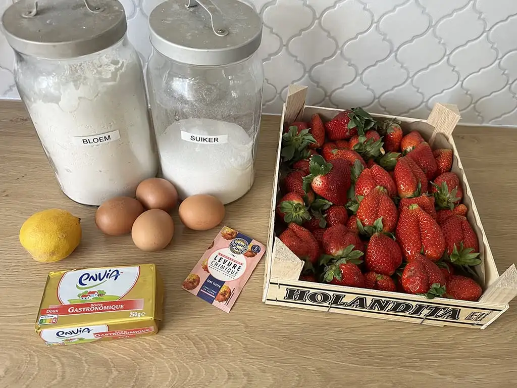 Aardbeiencake ingrediënten