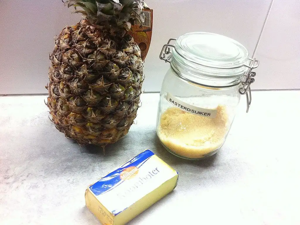 Gegrilde ananas ingrediënten