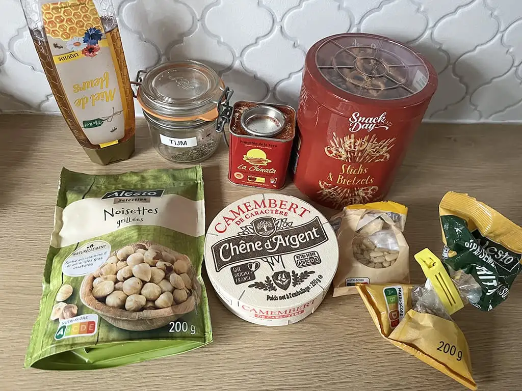 Camembert kerstboompjes ingrediënten
