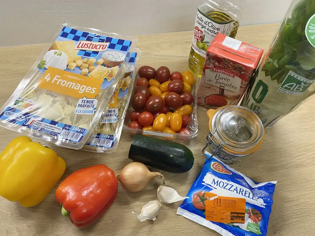 Ravioli ovenschotel ingrediënten