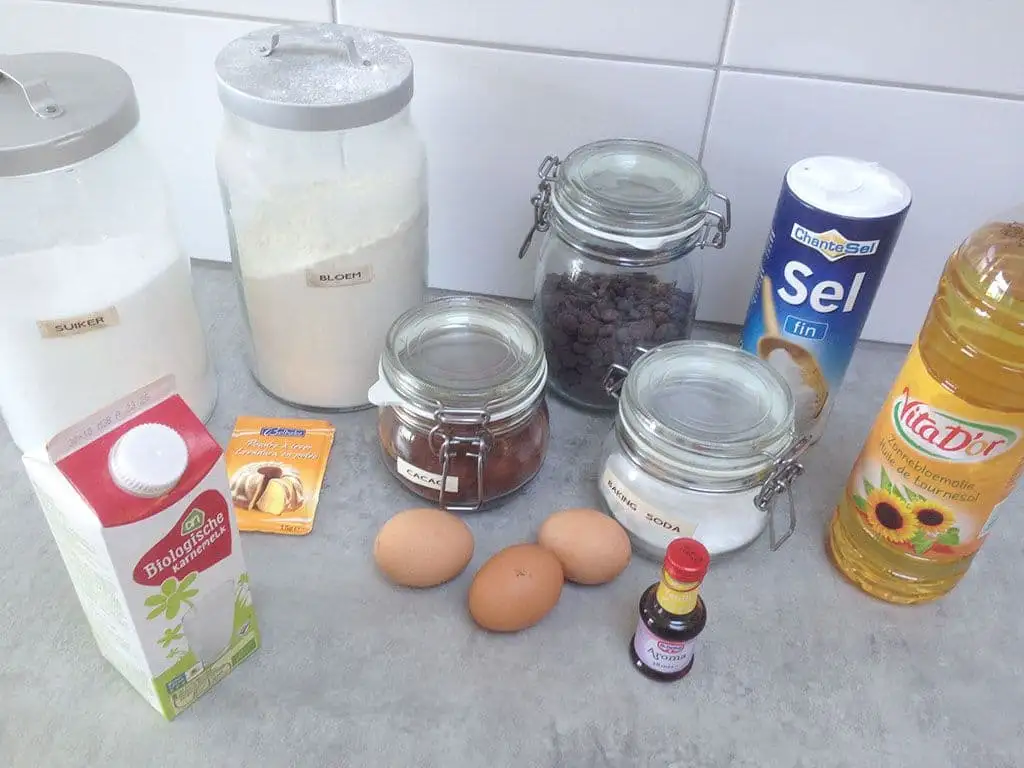 Pure chocolade muffins ingrediënten