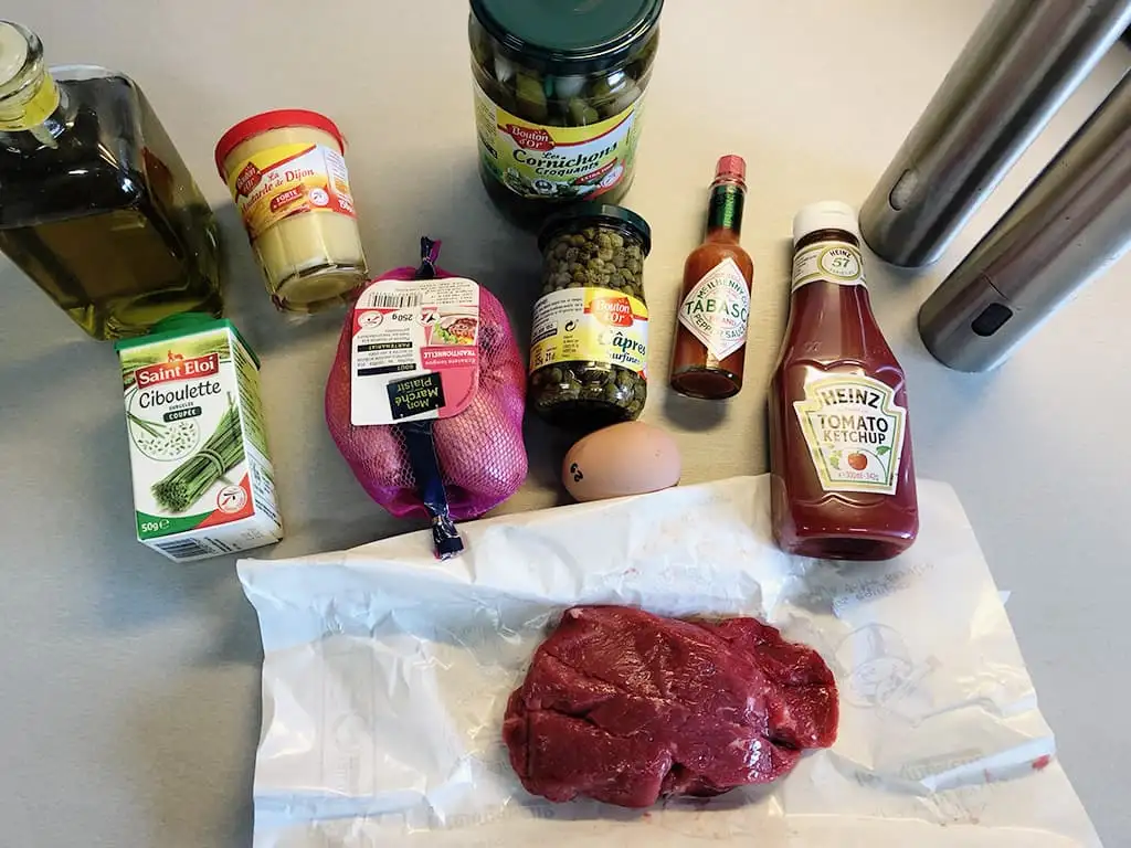 Steak tartaar ingrediënten