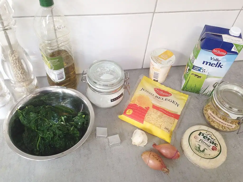 Romige spinaziesoep ingrediënten