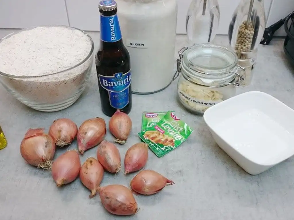 Sjalottenbrood met bier ingrediënten